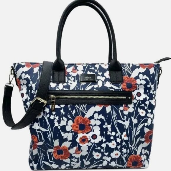 Trina Turk Floral Tote with Crossbody Strap, New with Tags - Picture 1 of 8